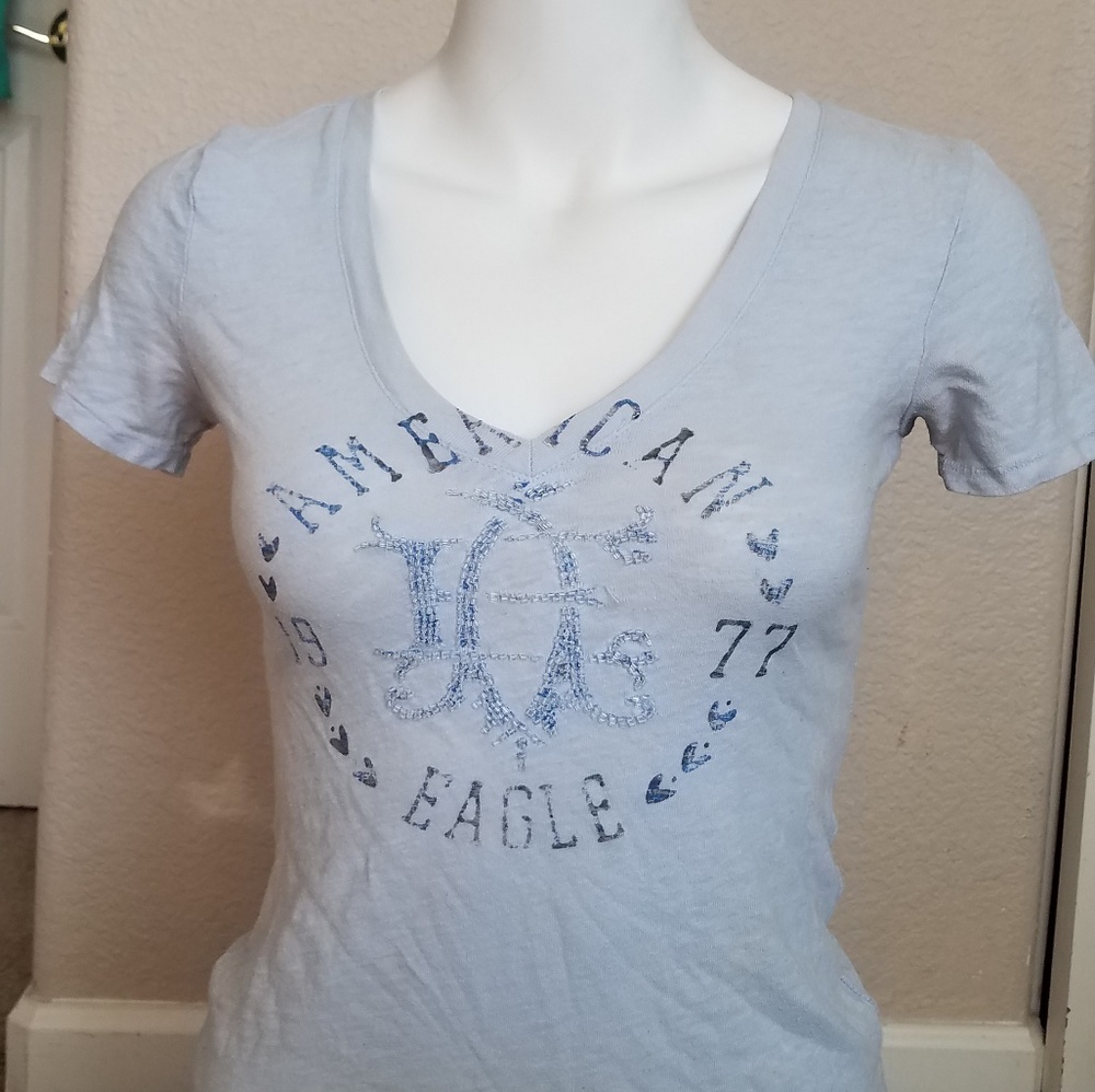 Soft baby blue tee